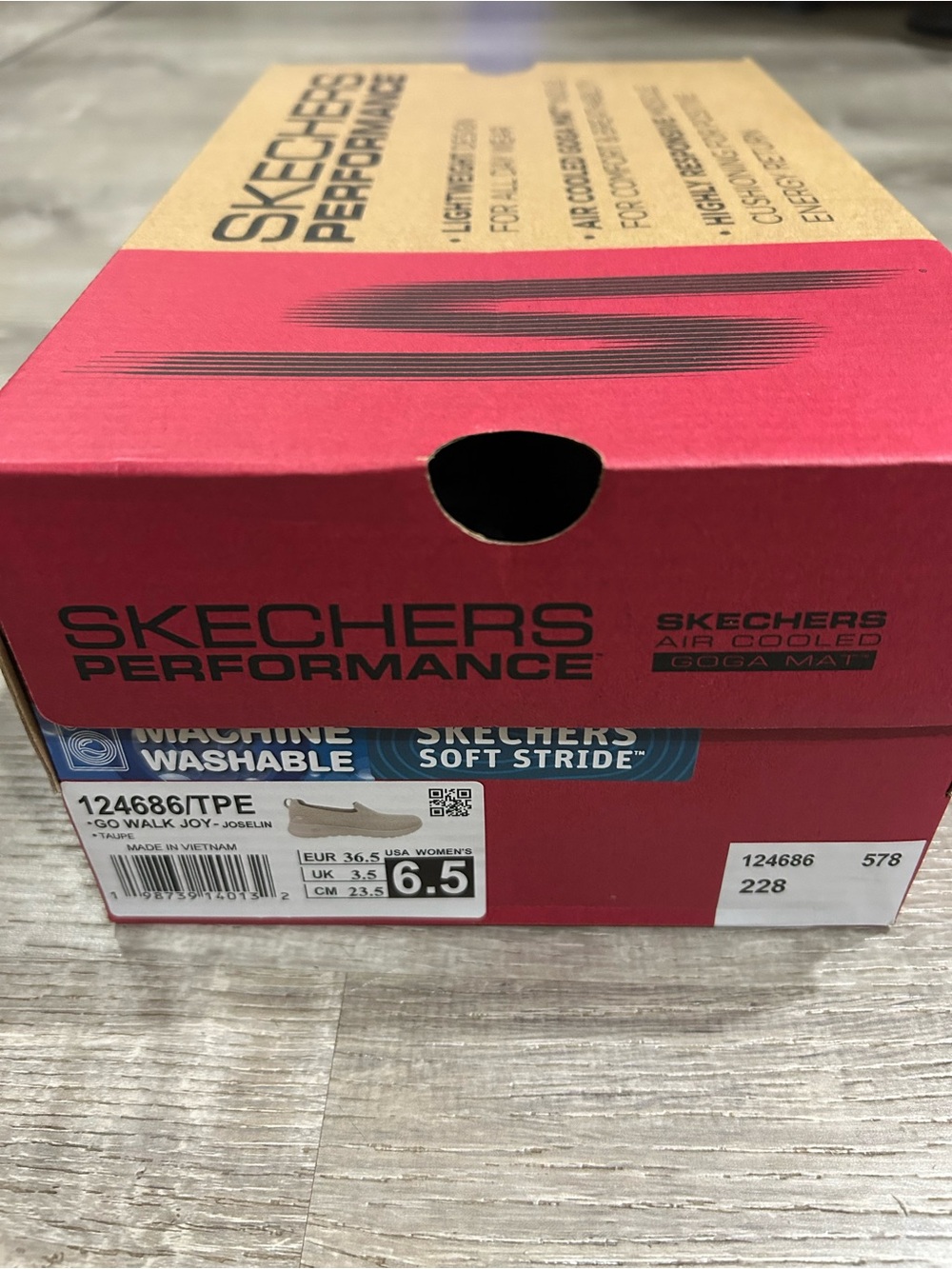 Skechers Women's Slip-On Knit Casual Sneaker in Light Beige - Picture 5 of 8